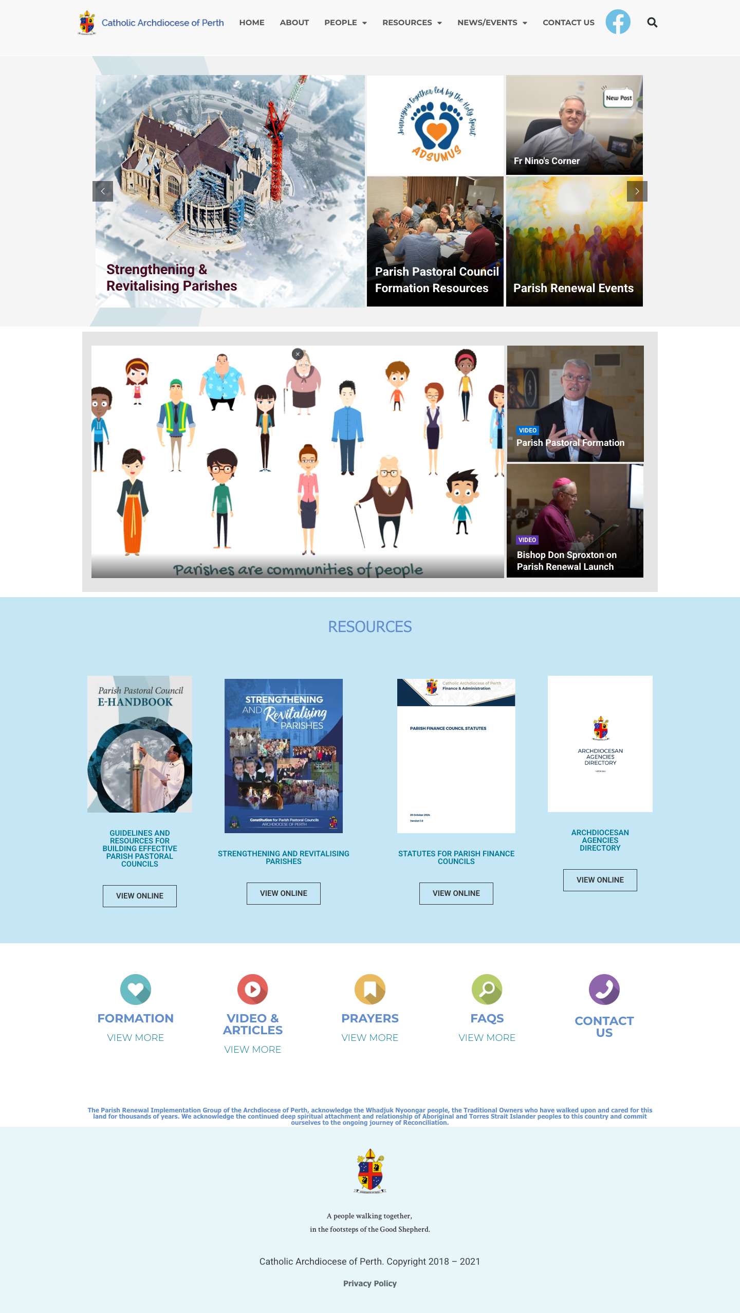 Catholic Archdiocese of Perth - Archdiocese - Full Screenshot