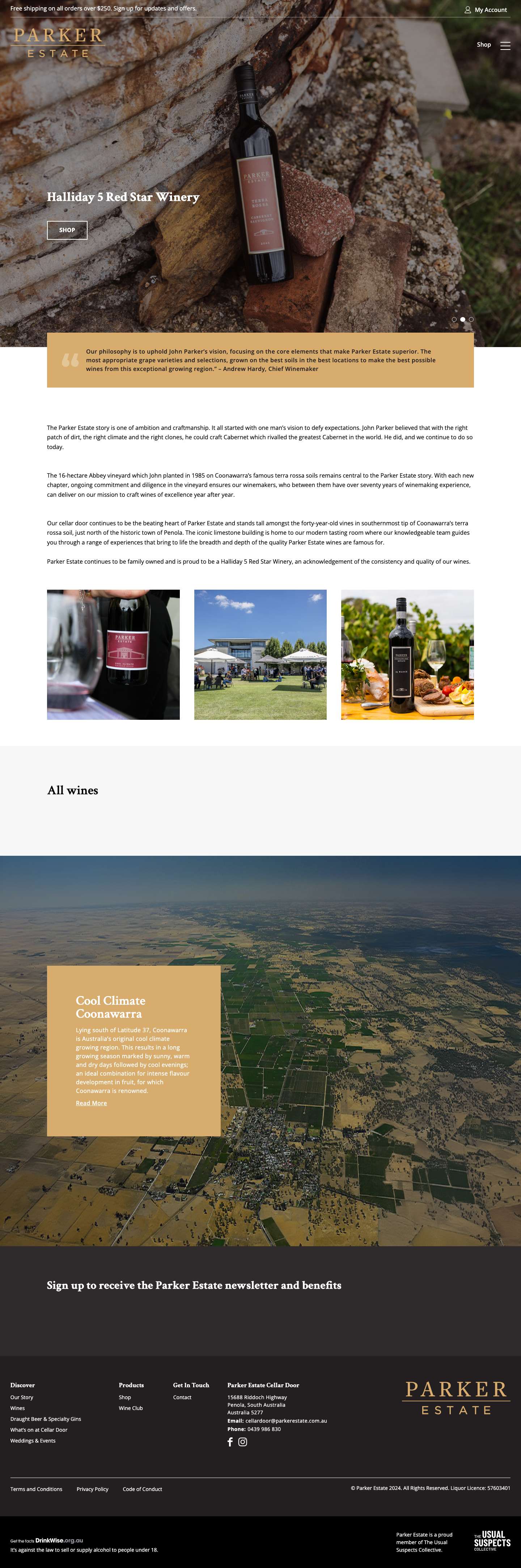 Home - Parker Estate - Full Screenshot