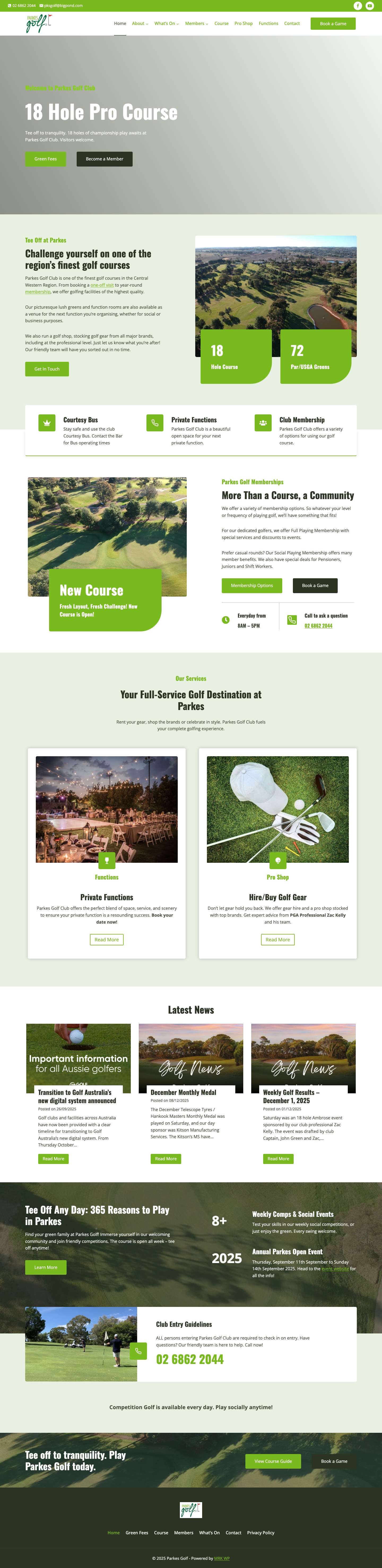 Home - Parkes GolfPhoneEmailFacebookYouTubeExpandExpandExpandToggle MenuExpandExpandExpand - Full Screenshot