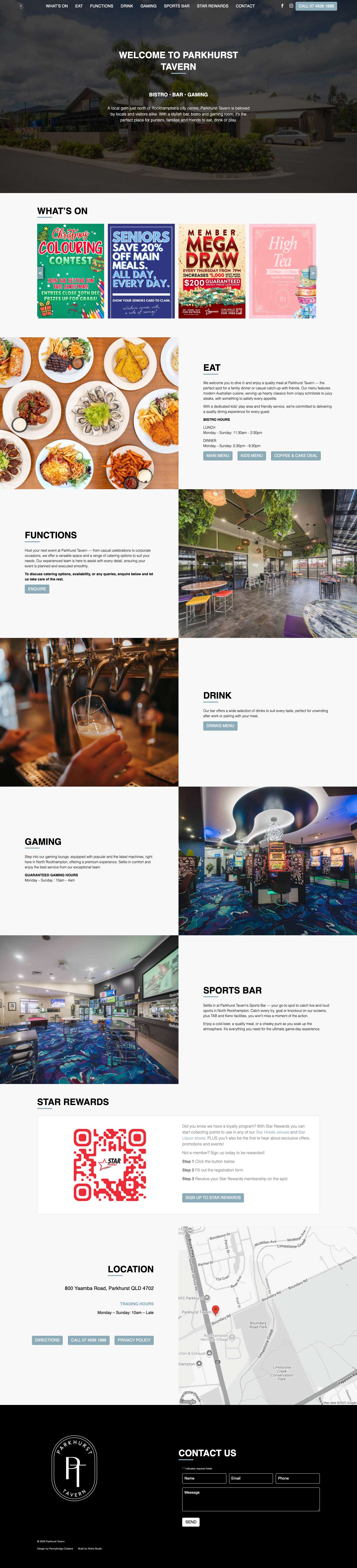 Home - Parkhurst Tavern - Full Screenshot