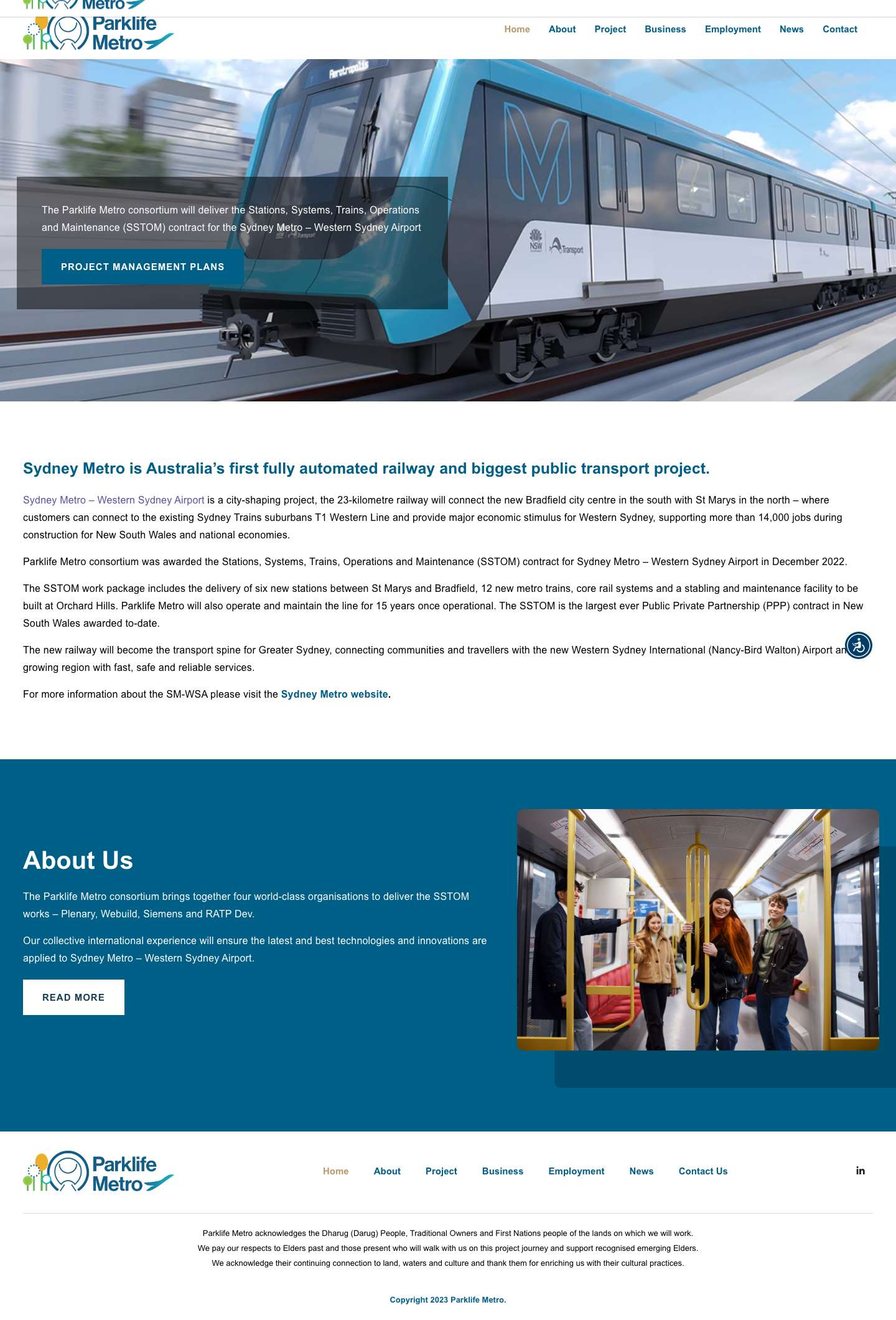 Home - Parklife Metro - Full Screenshot