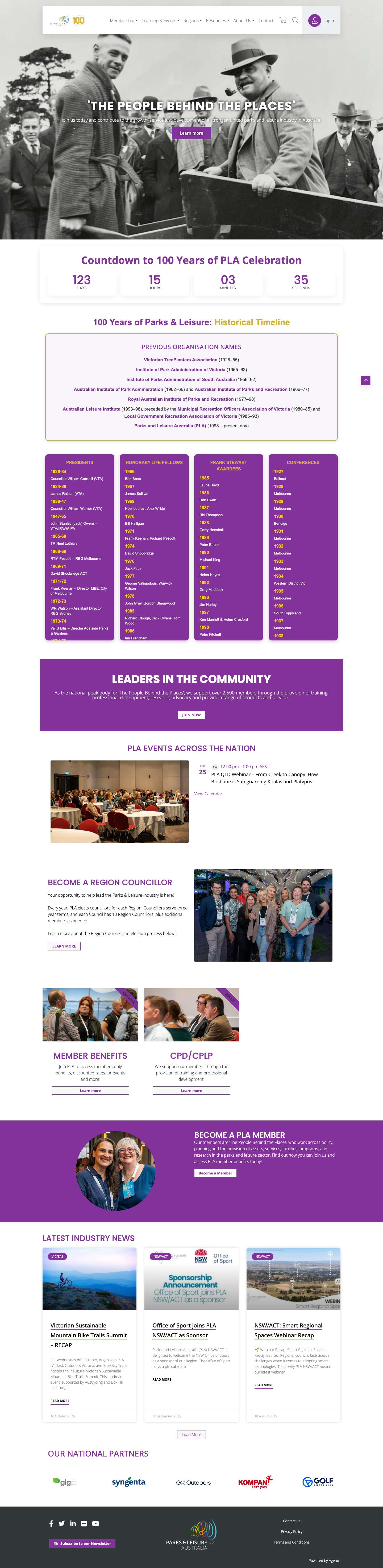 Home - Parks & Leisure Australia - Full Screenshot