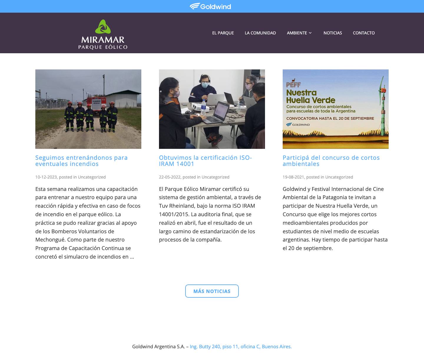 Miramar – Parque eólico - Full Screenshot