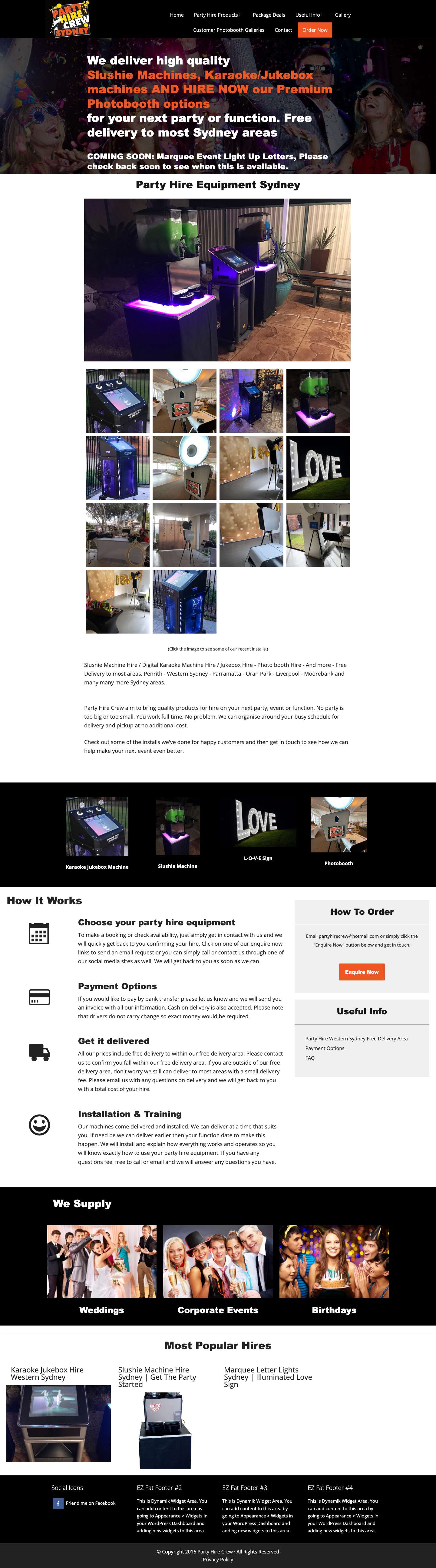 Make Your Party The Best Night Ever | Party Hire Crew - Penrith to Sydney - Full Screenshot