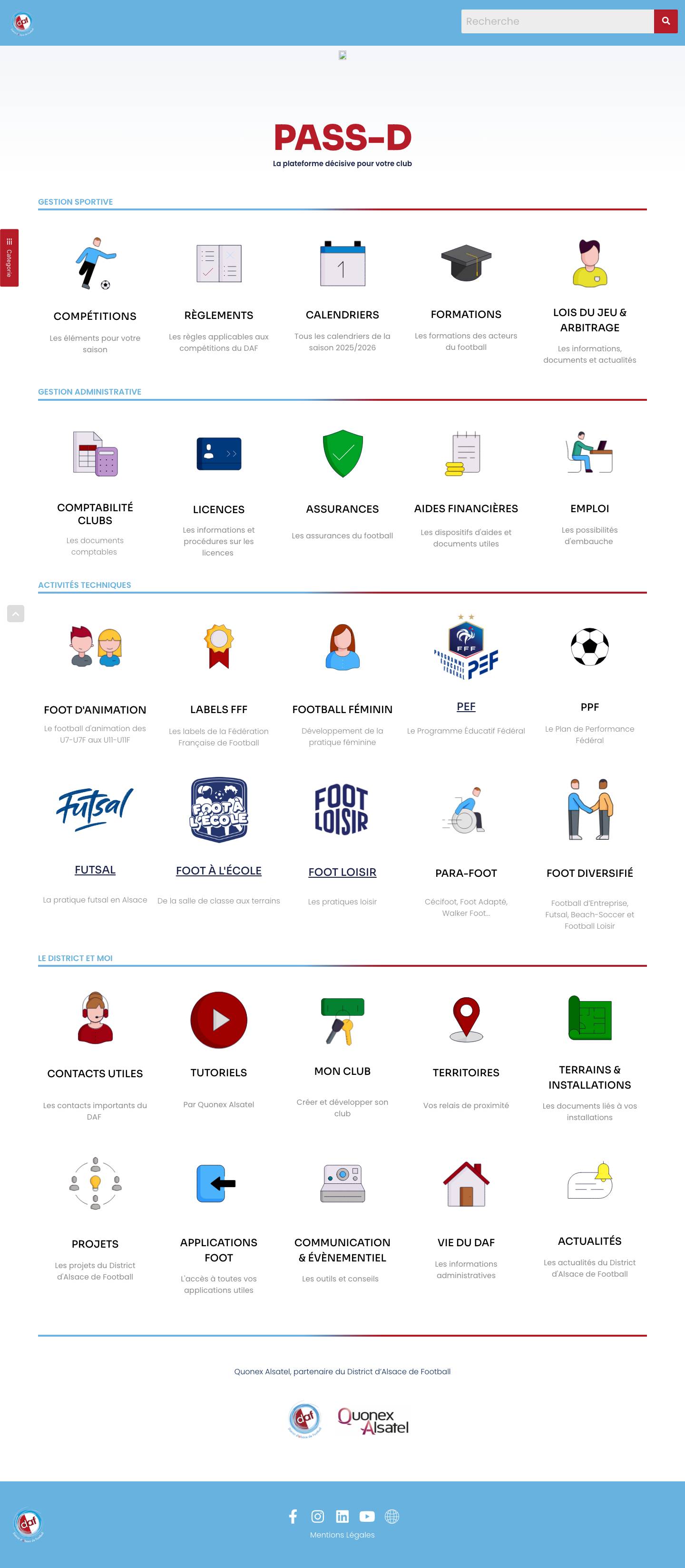 Pass-D – La plateforme décisive pour nos clubs - Full Screenshot