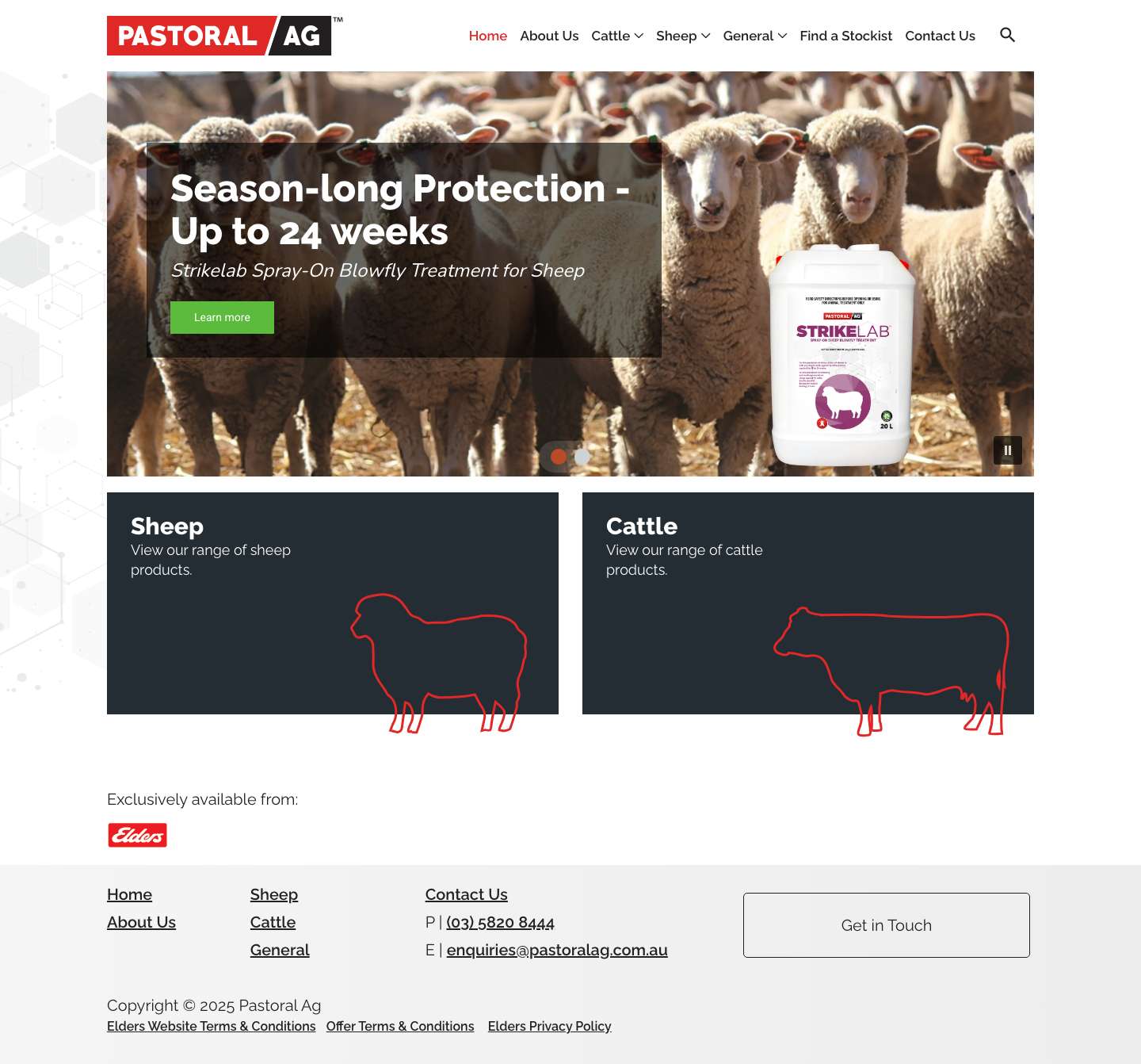 Pastoral Ag – Committed to Australian Farmers - Full Screenshot