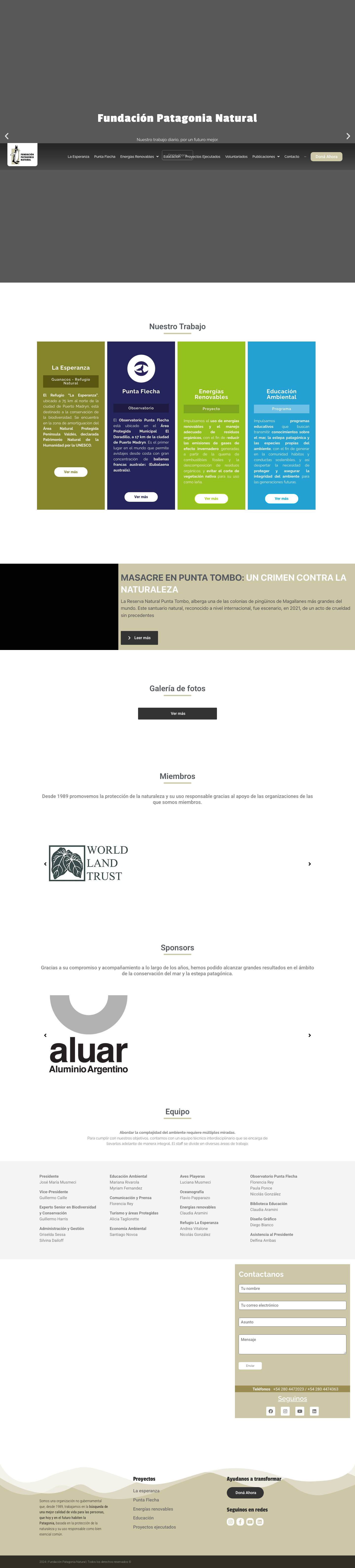 Fundación Patagonia Natural – Fundación Patagonia Natural - Full Screenshot