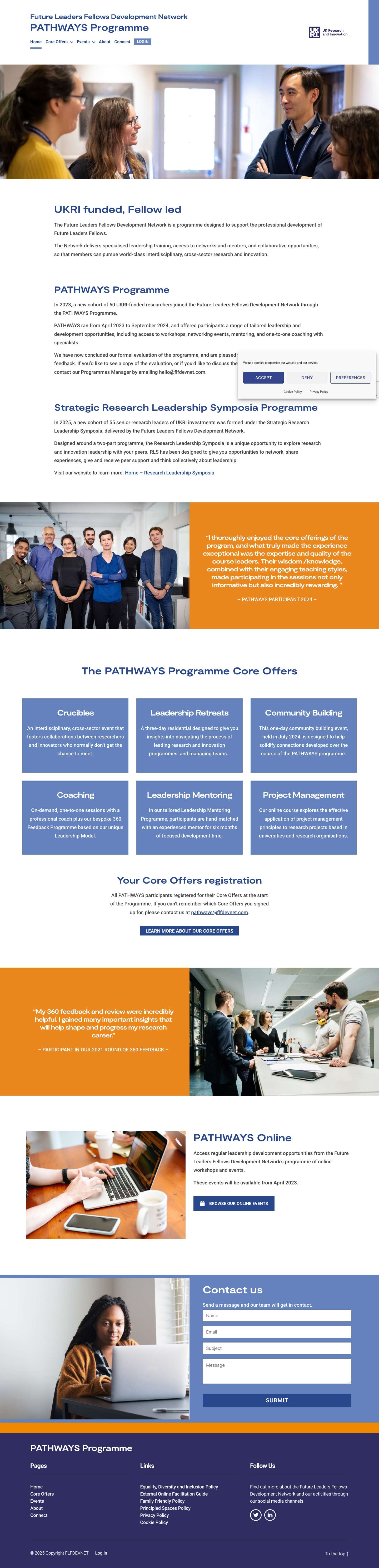 FLF Development Network - PATHWAYS Programme - Full Screenshot