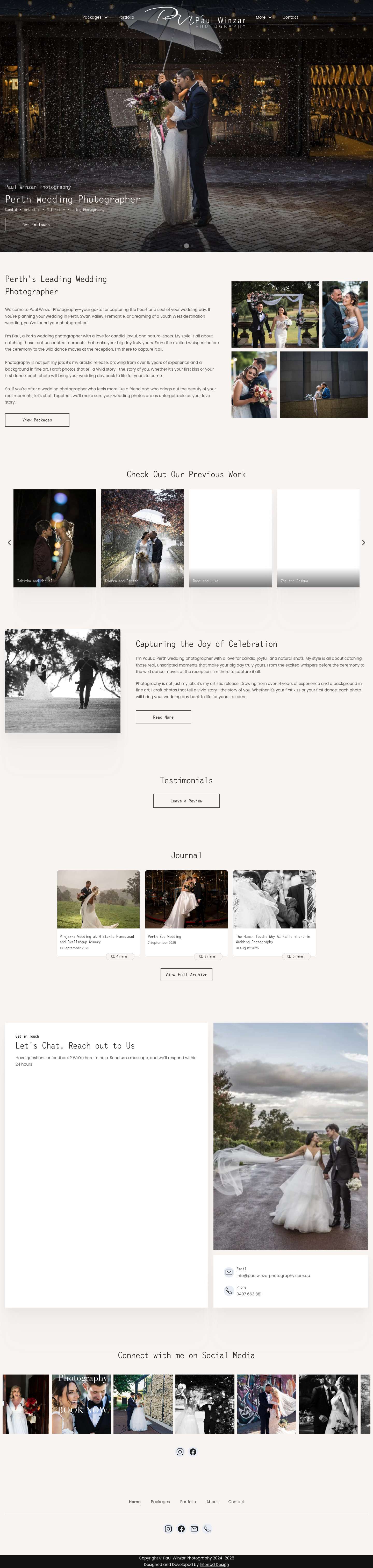 Wedding Photographers - Perth Wedding Photography - Full Screenshot