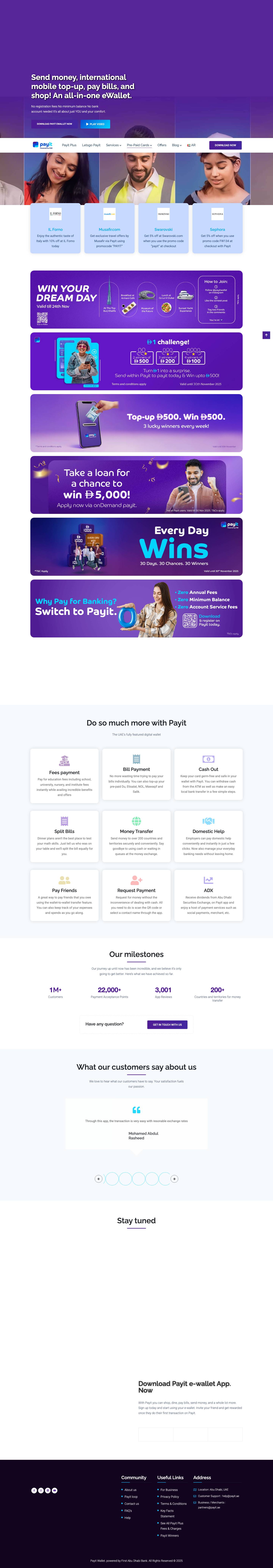 Go Cashless in UAE with Payit ewallet - Download Now | Payit E-Wallet - Full Screenshot