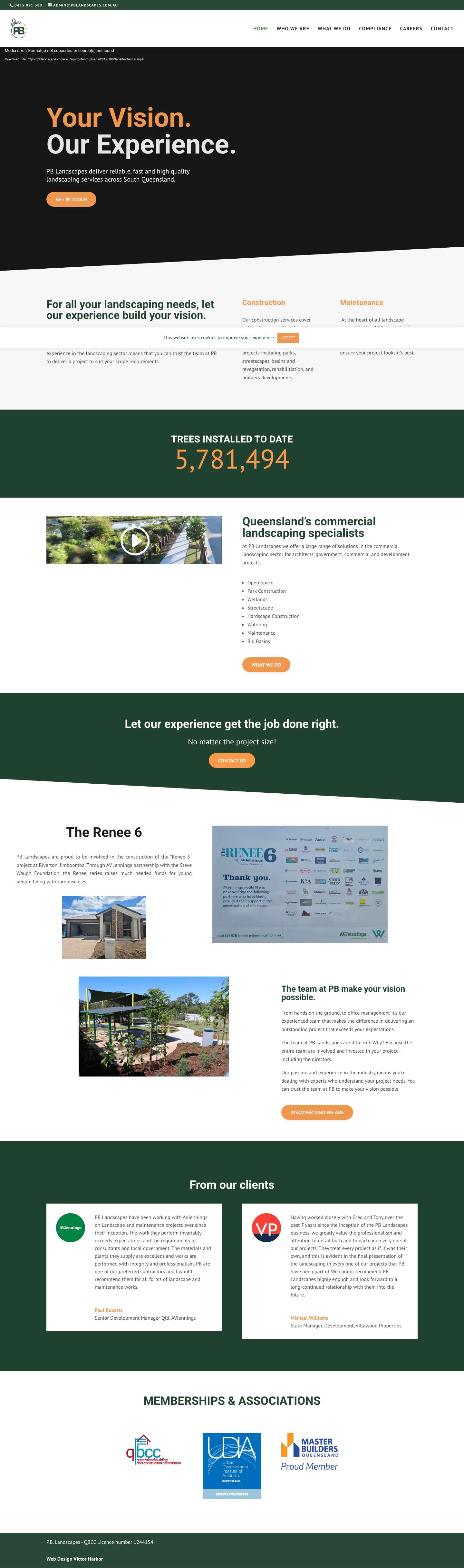 PB Landscapes | South East Queensland Landscaping Services - Full Screenshot