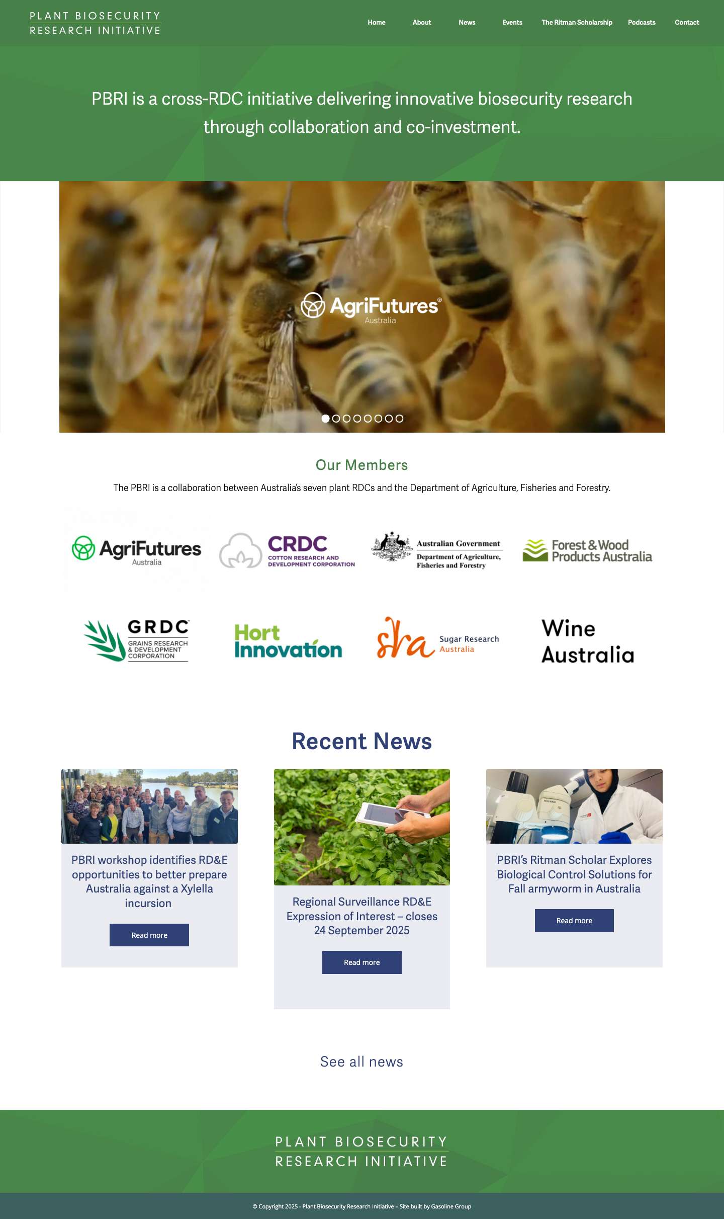 Plant Biosecurity Research Initiative – Protecting Australian food and wine, forestry and fibreScroll to top - Full Screenshot