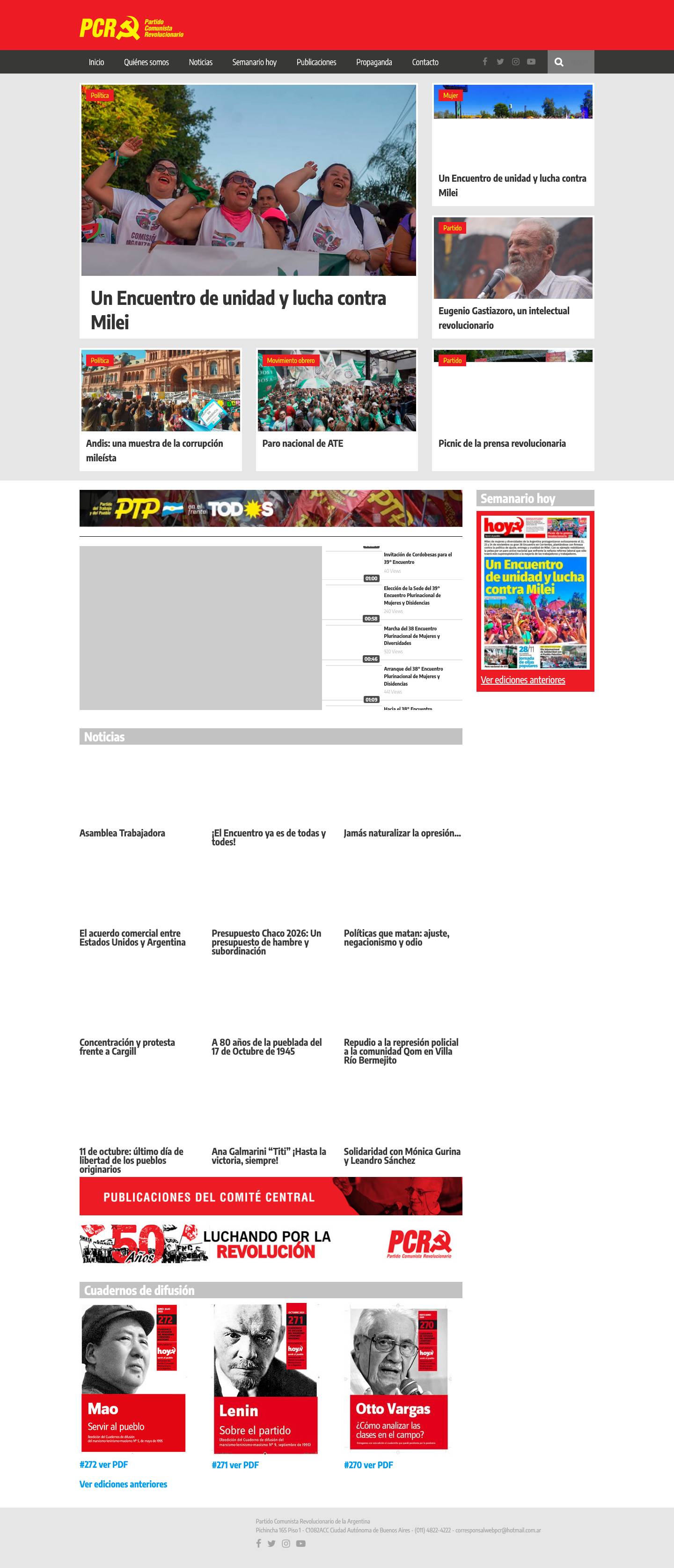 PCR – Partido Comunista Revolucionario - Full Screenshot