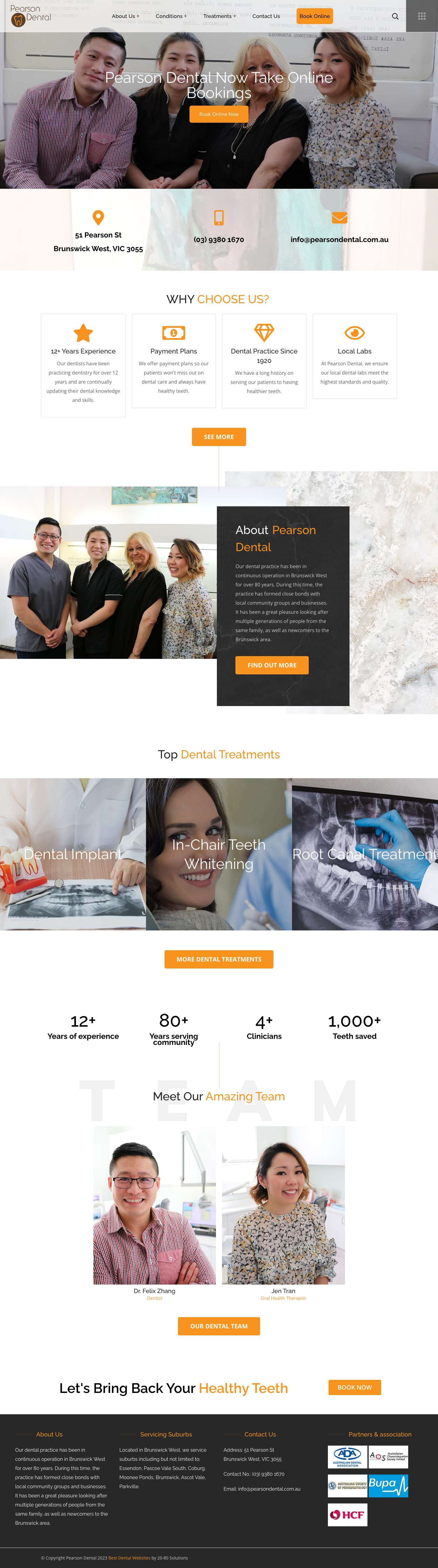 Family Dentist in Brunswick West | Pearson Dental - Full Screenshot