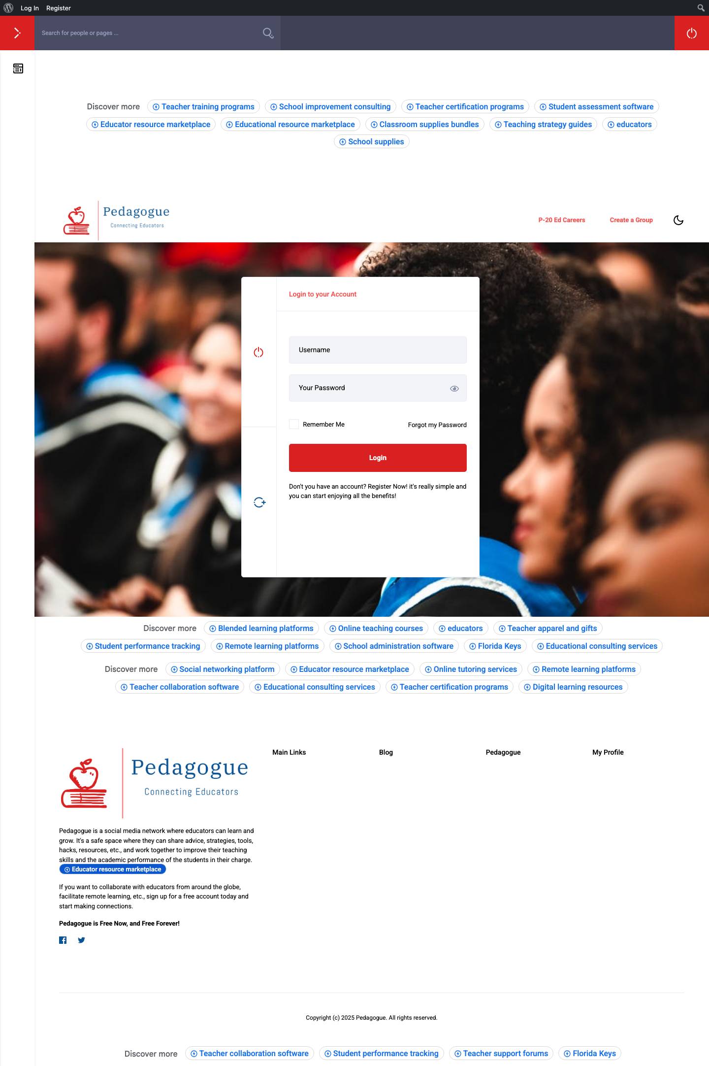 Home - Pedagogue - Full Screenshot