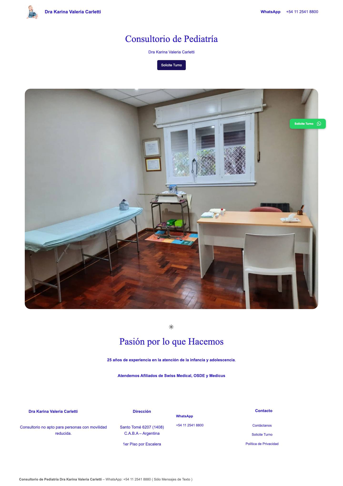 Dra Karina Valeria Carletti – Por un Niño Sano en un Mundo Mejor - Full Screenshot