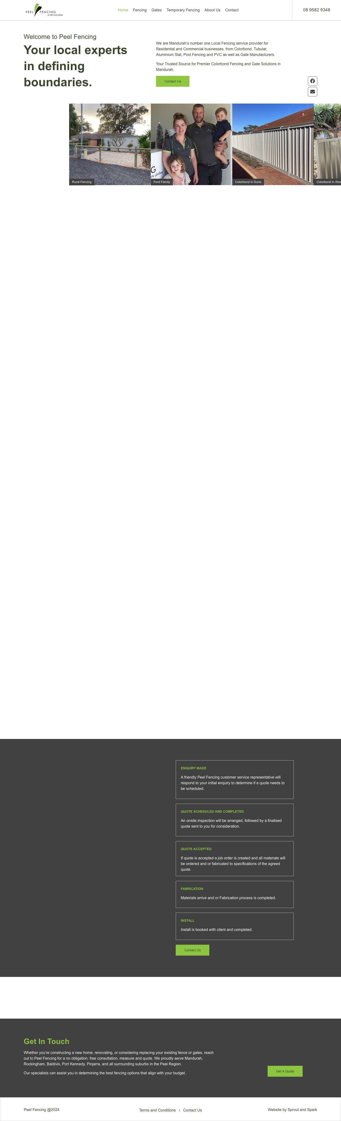 Peel Fencing Mandurah - Your Trusted Source Of Fencing In Mandurah - Full Screenshot