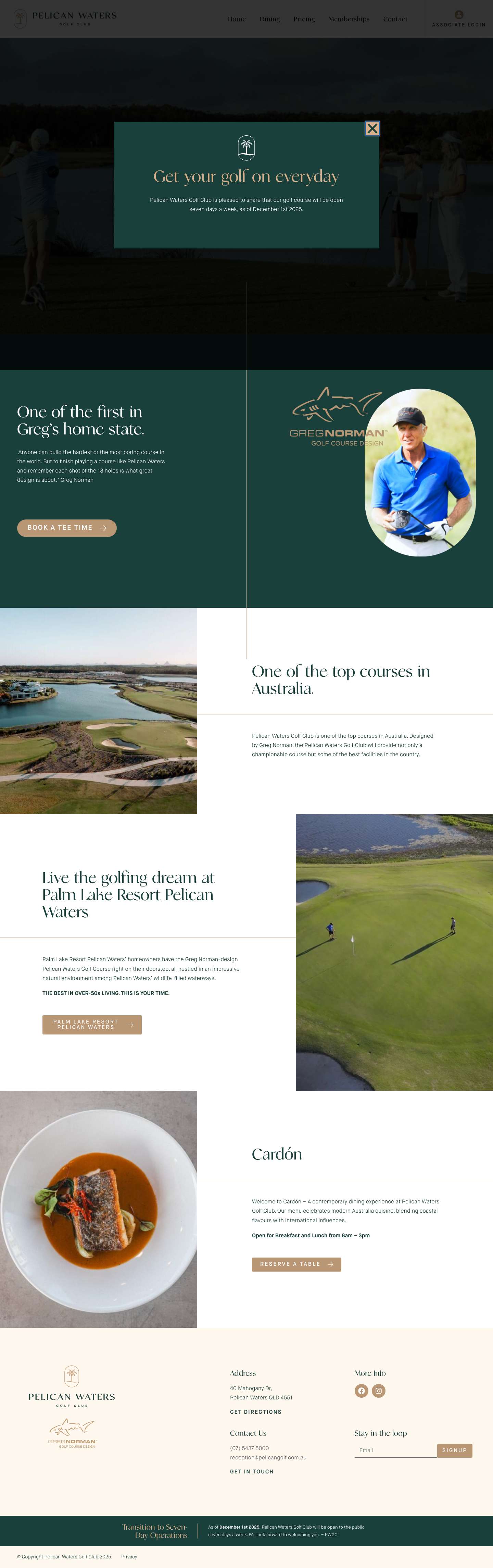 Home - Pelican Waters Golf Club - Full Screenshot