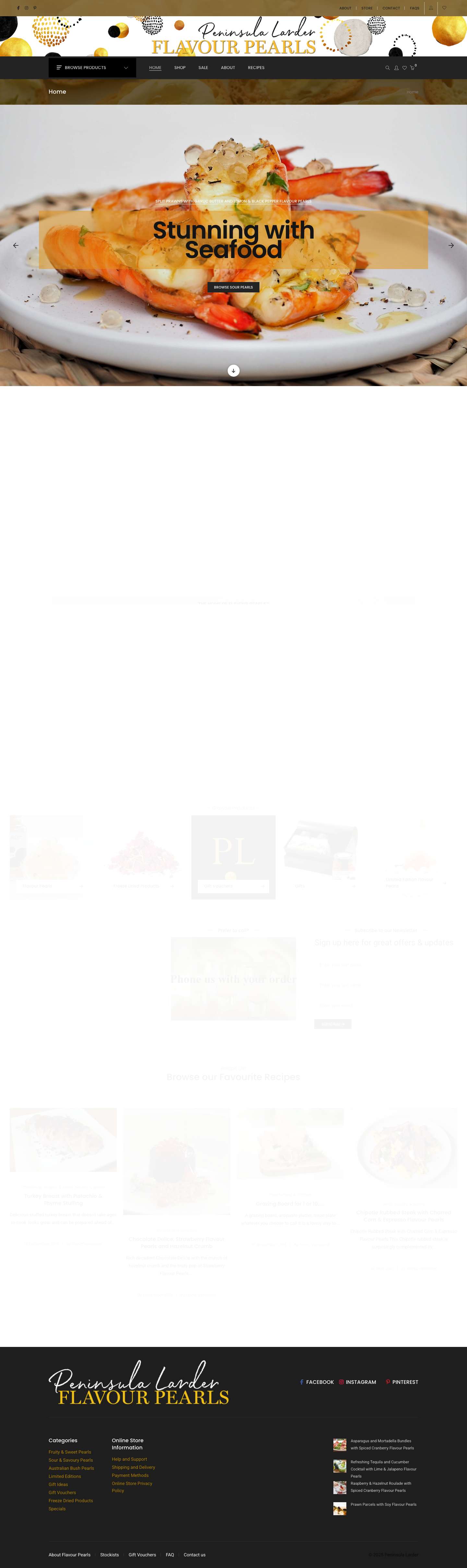 Peninsula Larders Flavour Pearls|Gourmet Garnishing Pearls Food/Drinks - Full Screenshot