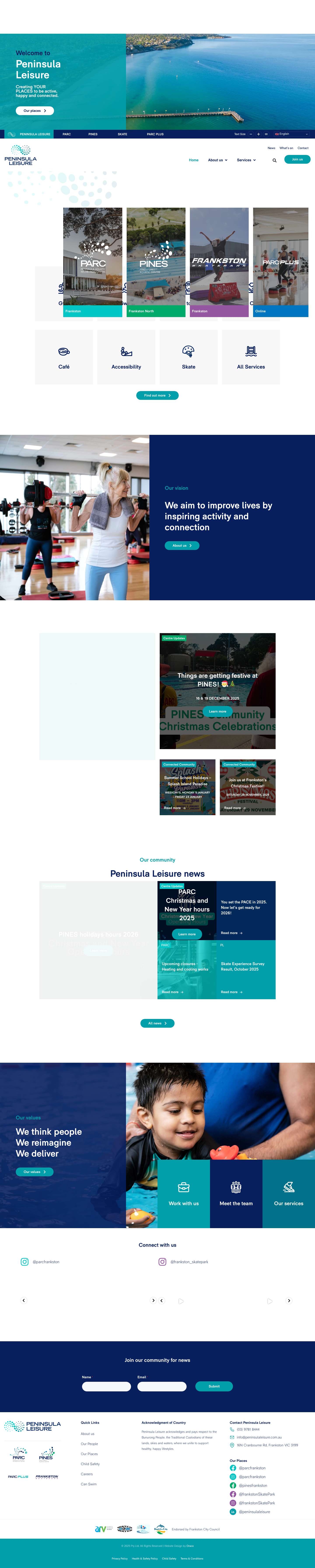 Home - Peninsula Leisure - Full Screenshot