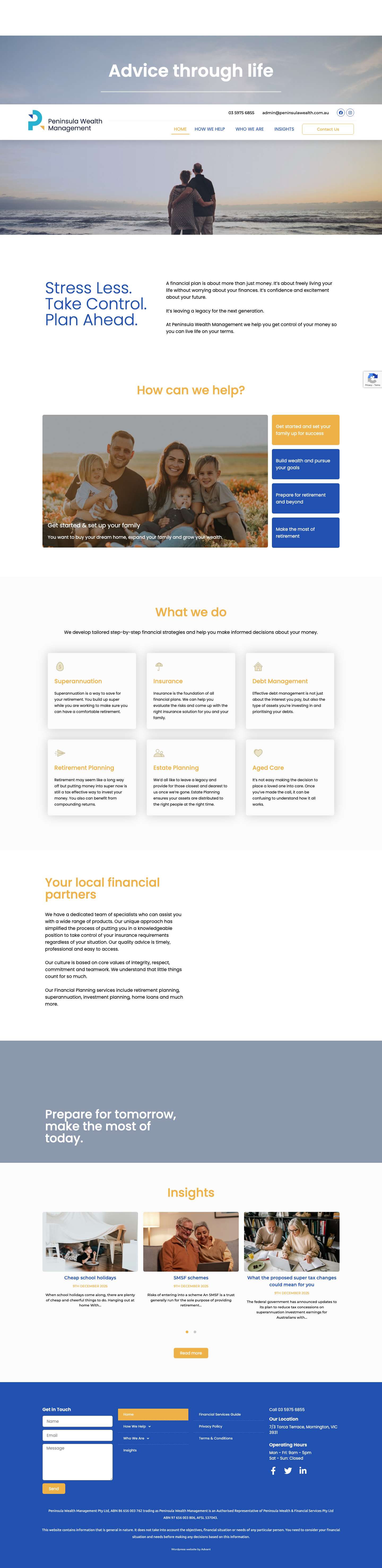 Home - Peninsula Wealth Management - Full Screenshot