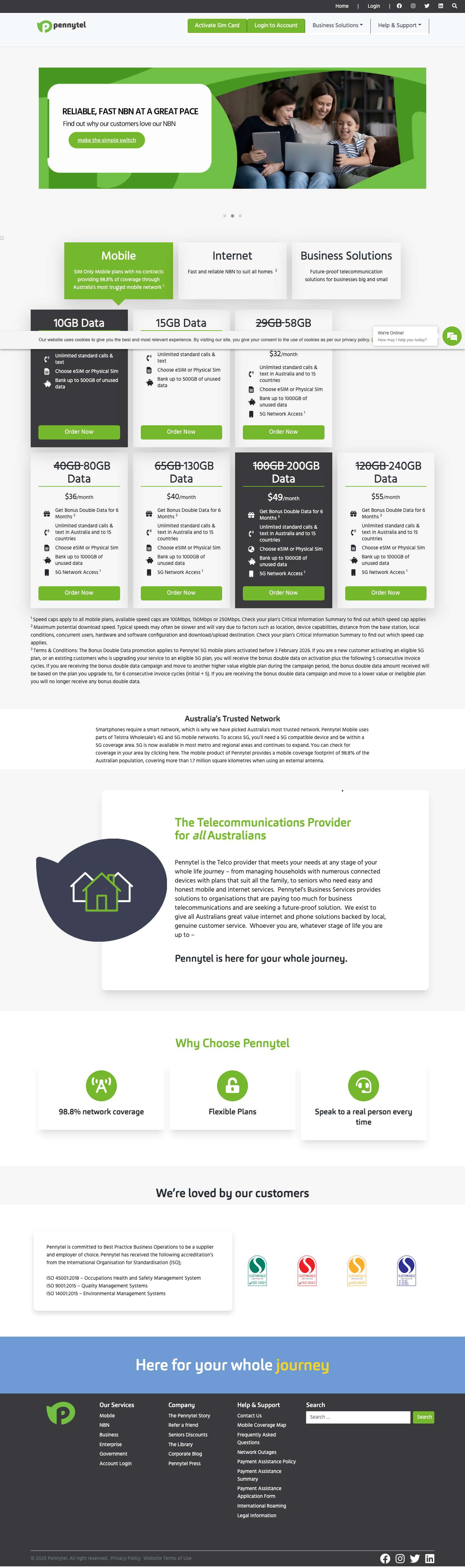 Home - Pennytel - Full Screenshot