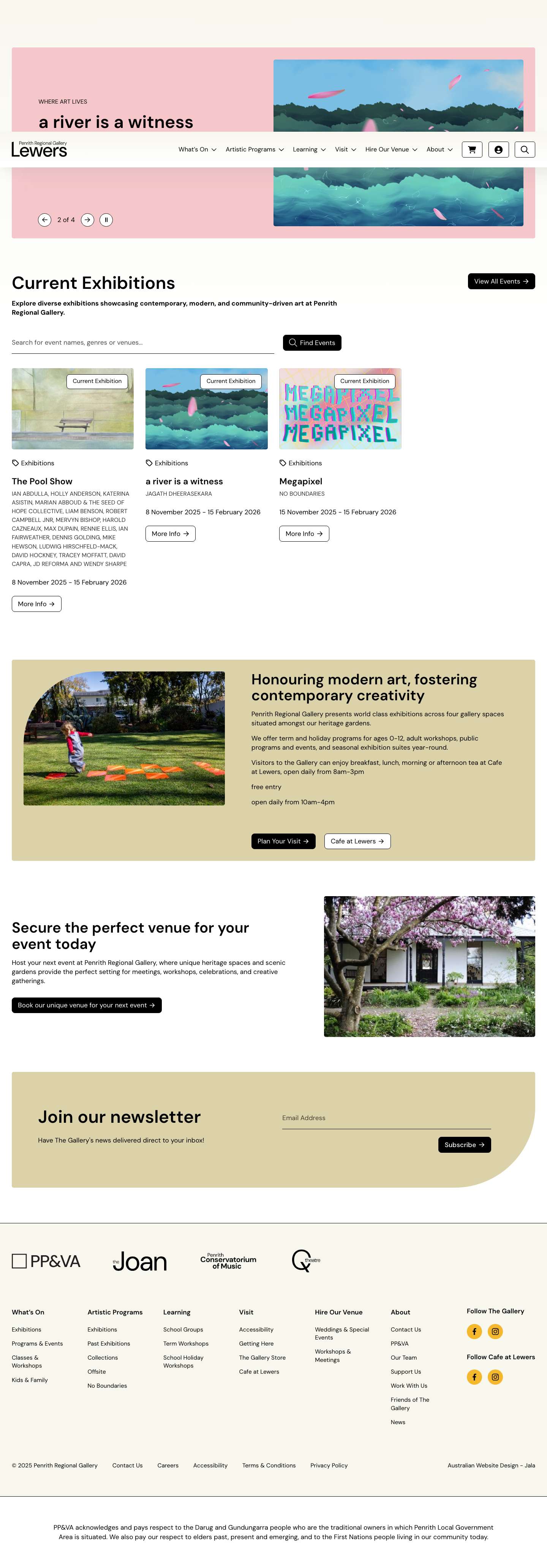 Penrith Regional Gallery - Full Screenshot