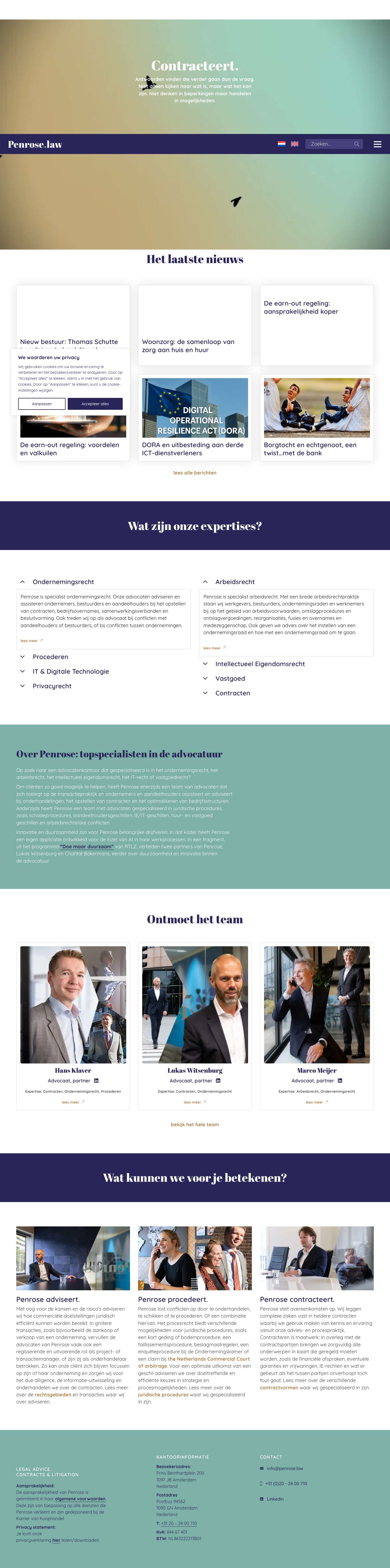 Penrose – Advocatenkantoor Amsterdam - Full Screenshot
