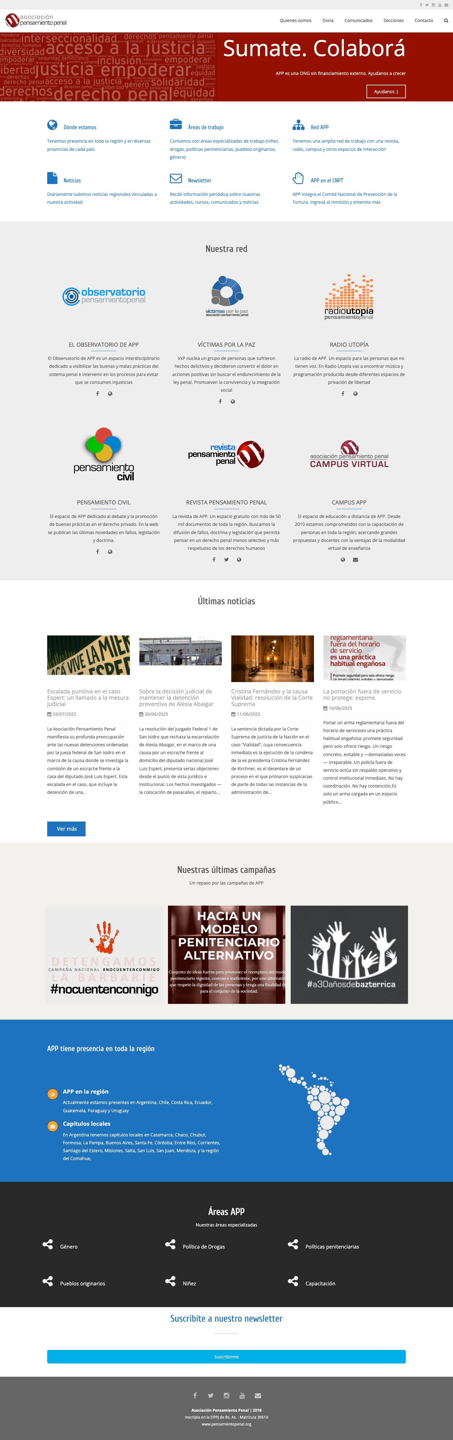 Asociación Pensamiento Penal - Full Screenshot