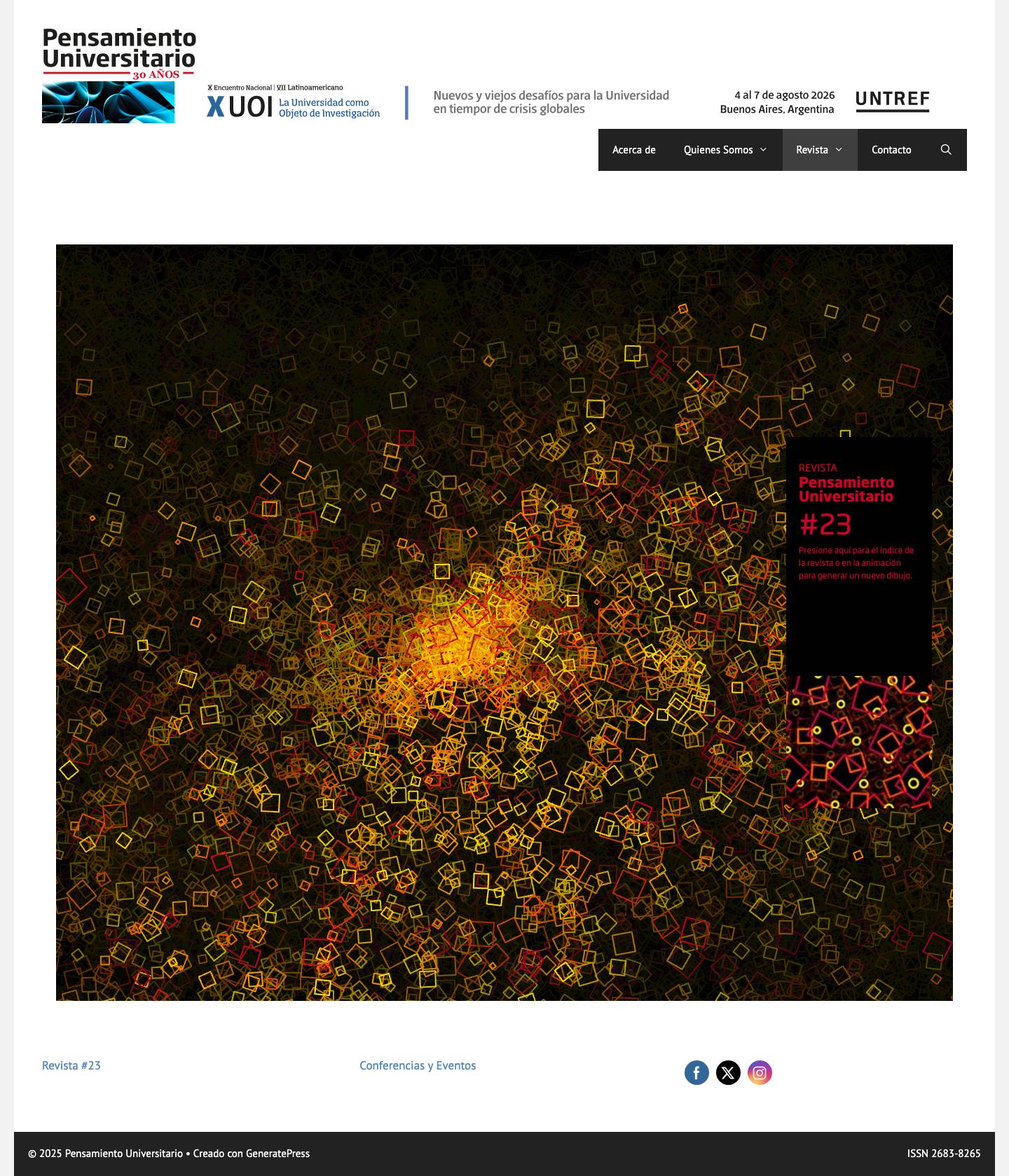 Pensamiento Universitario - Full Screenshot