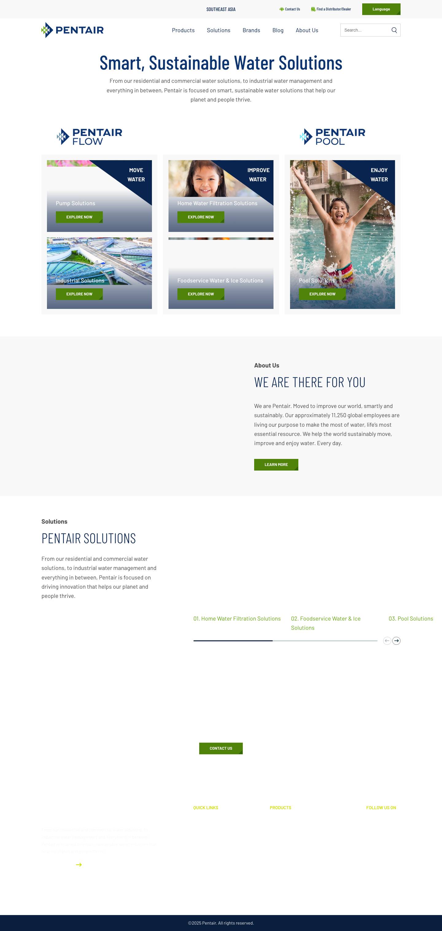 Pentair.Asia | Smart and Sustainable Water Solutions for Southeast Asia - Full Screenshot