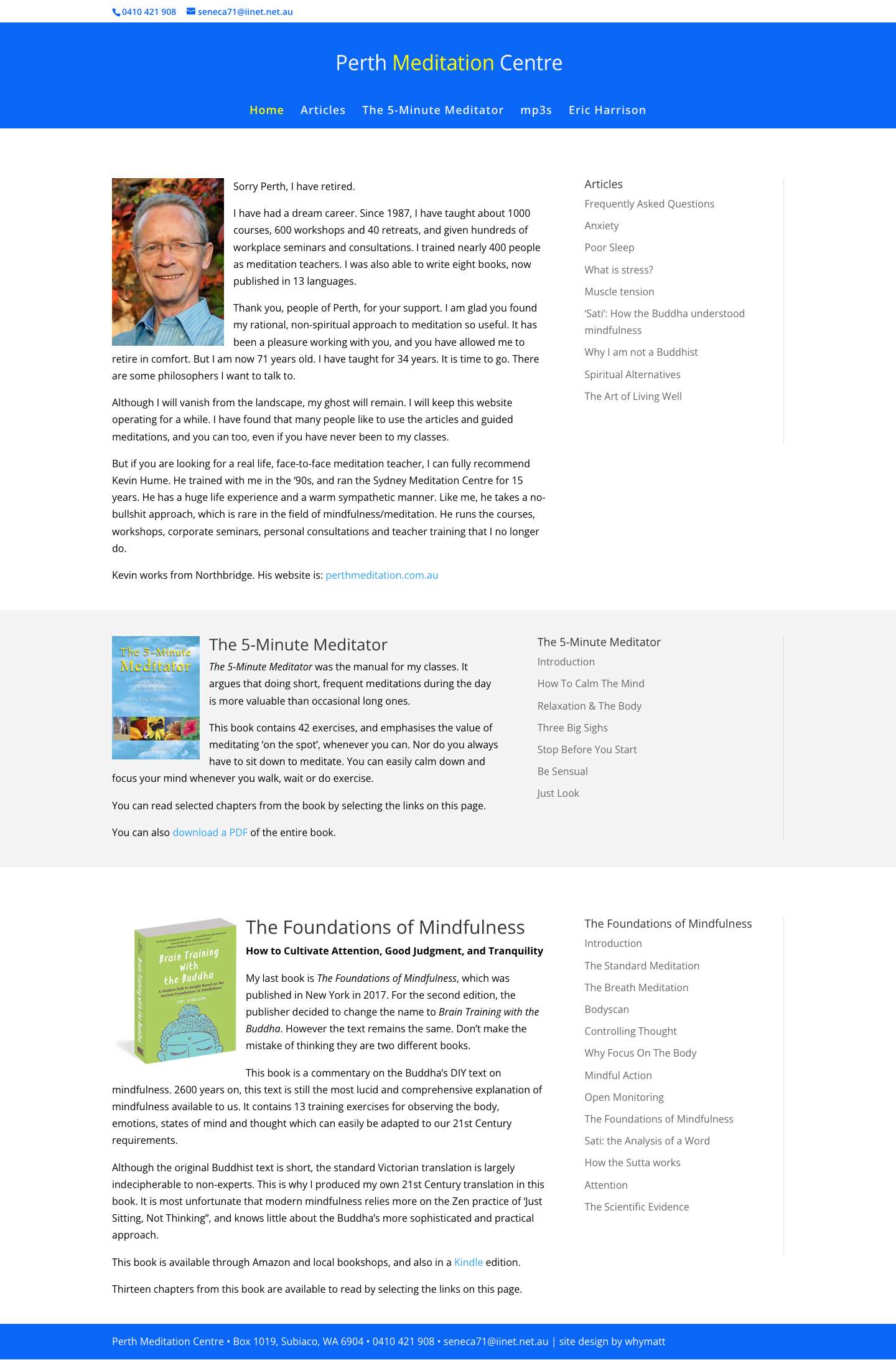 Perth Meditation Centre | Meditation and Mindfulness Training Specialist in Perth - Full Screenshot