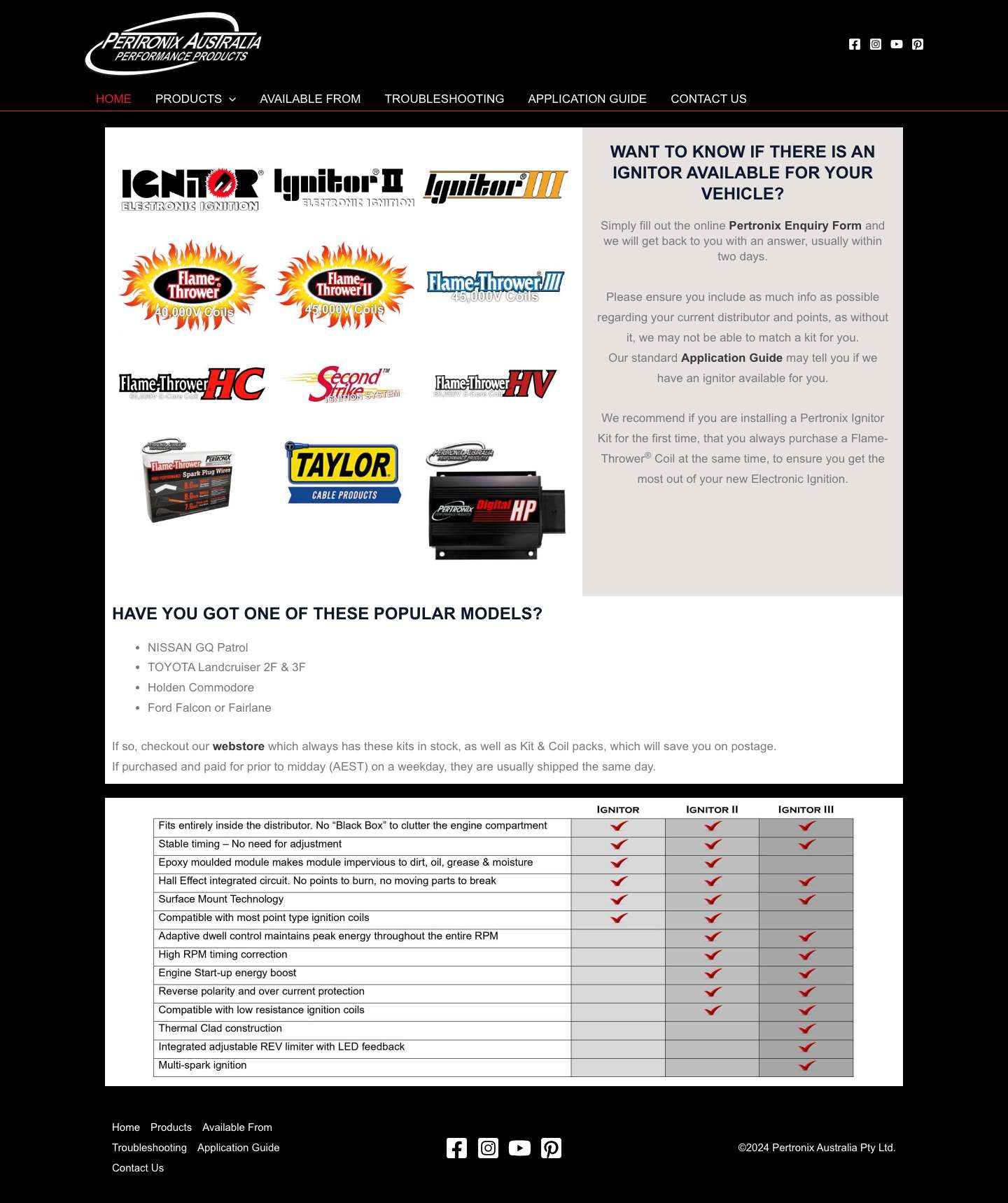 Pertronix Australia – Pertronix Ignition Systems - Full Screenshot