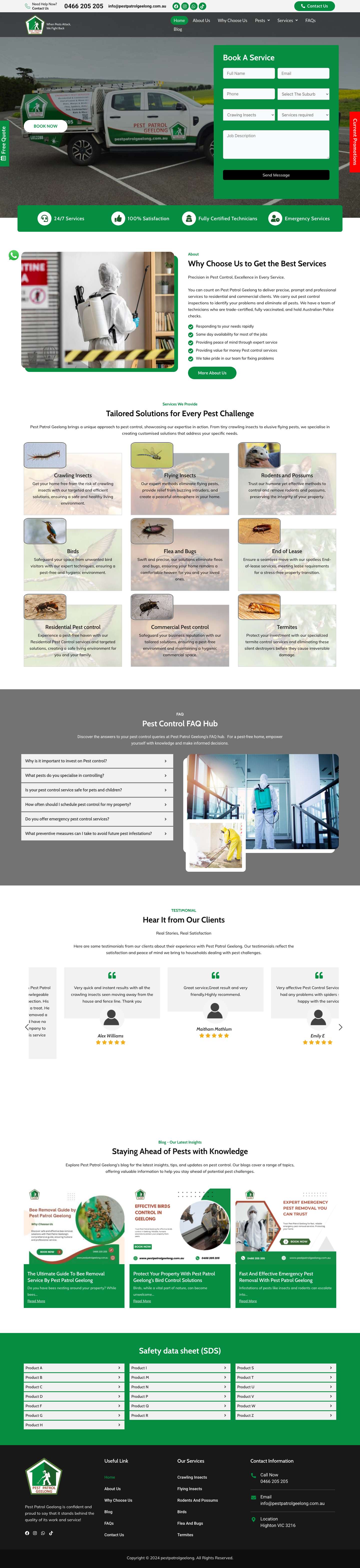 Expert Pest Control Services | Pest Exterminator Geelong, Victoria - Full Screenshot