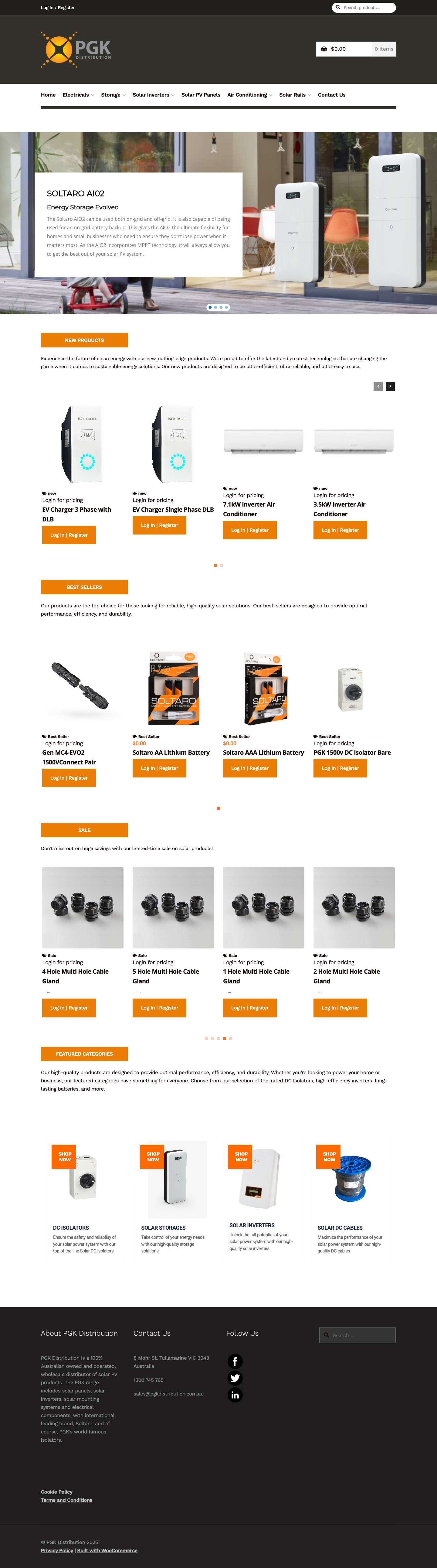 Home - PGK Distribution - Full Screenshot