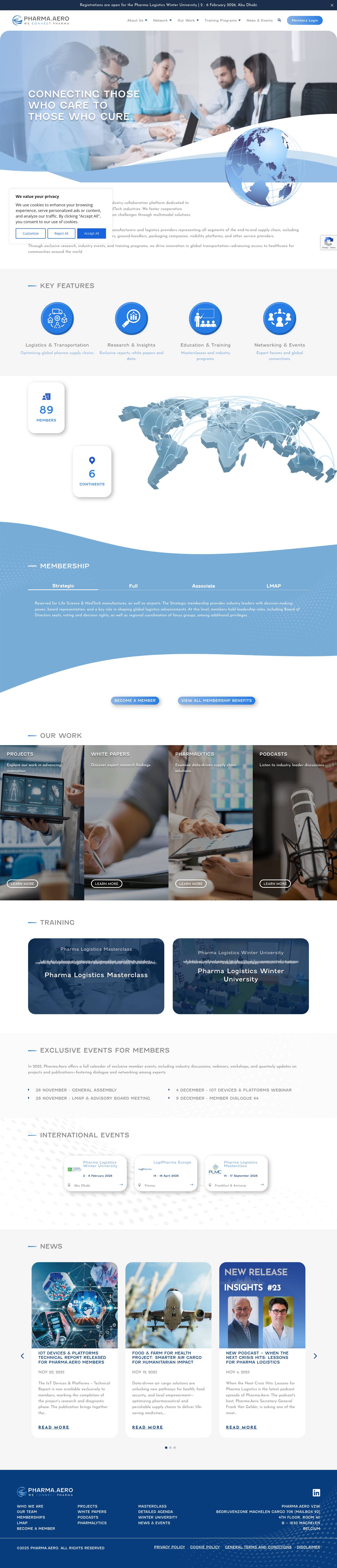 Pharma Aero - We connect pharma - Pharma.Aero - Full Screenshot