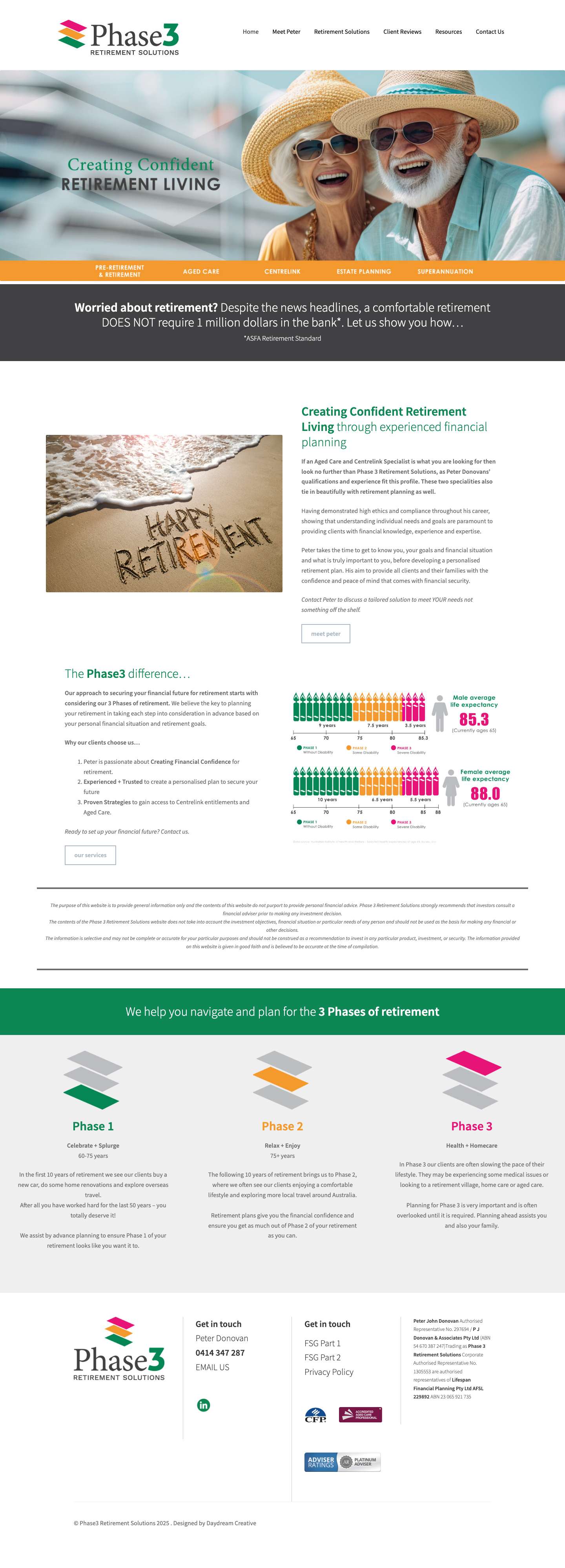 Phase3 Retirement Solutions – Financial planning - Full Screenshot