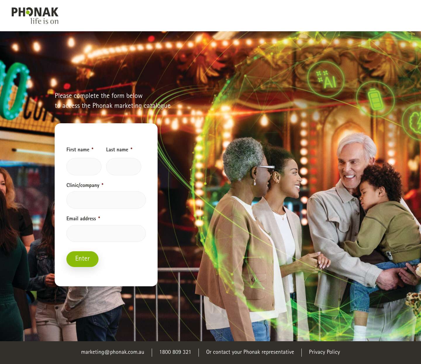 Digital Launch Kit Access - Phonak Marketing Catalogue - Full Screenshot