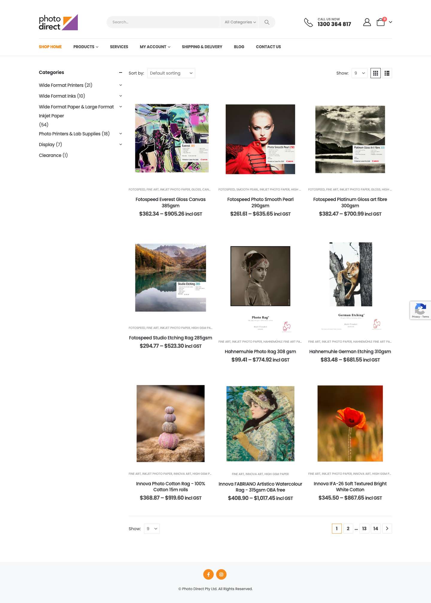 Photo Direct - wide format printing supplies & retail photo solutions - Full Screenshot