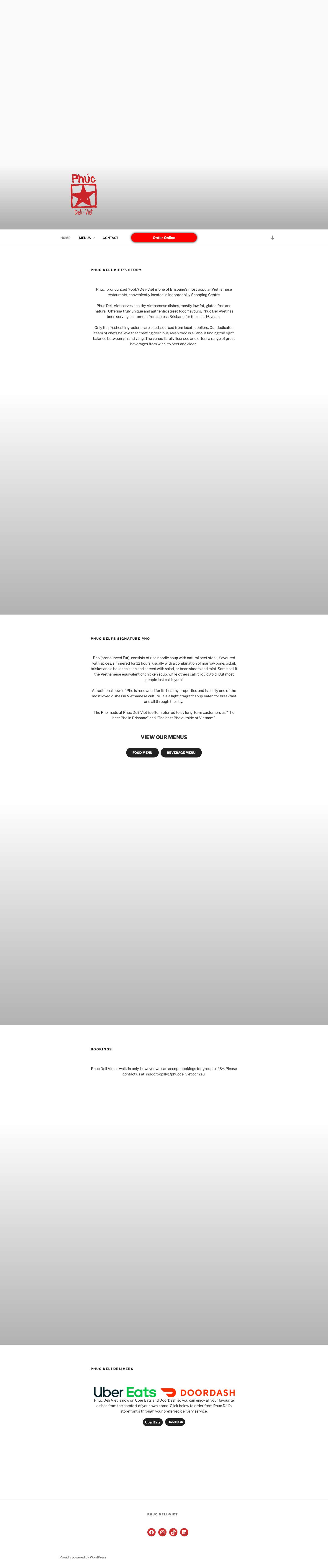 Fresh Vietnamese Food | Phuc Deli-Viet Indooroopilly - Full Screenshot