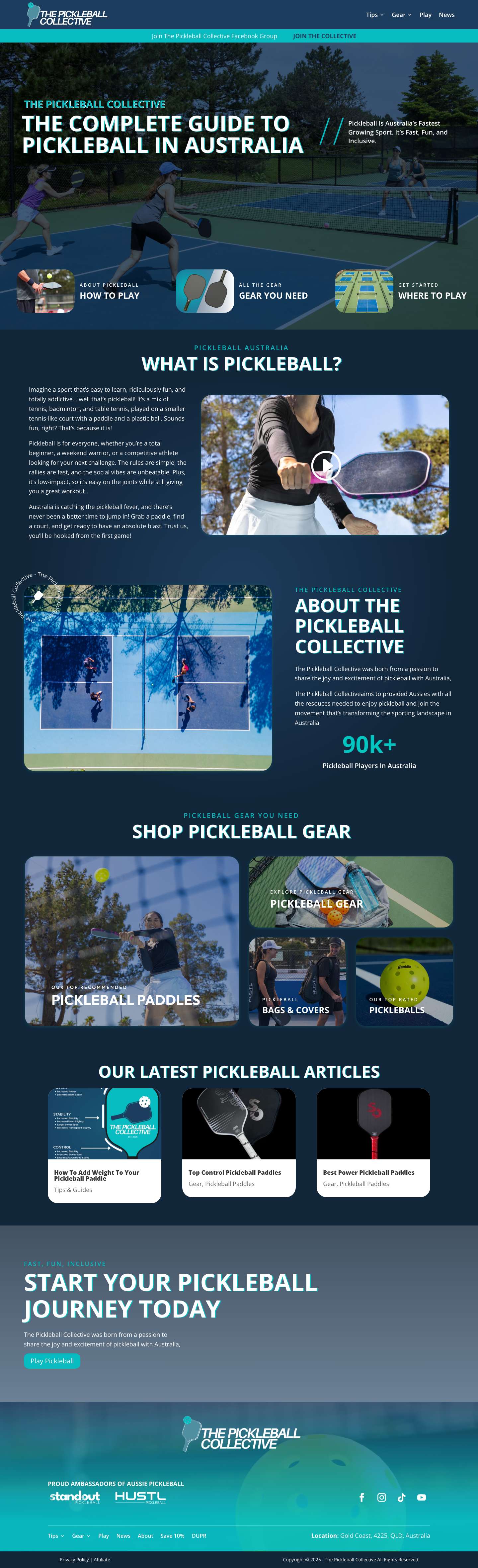 The Pickleball Collective | Your Guide to Pickleball in Australia - Full Screenshot