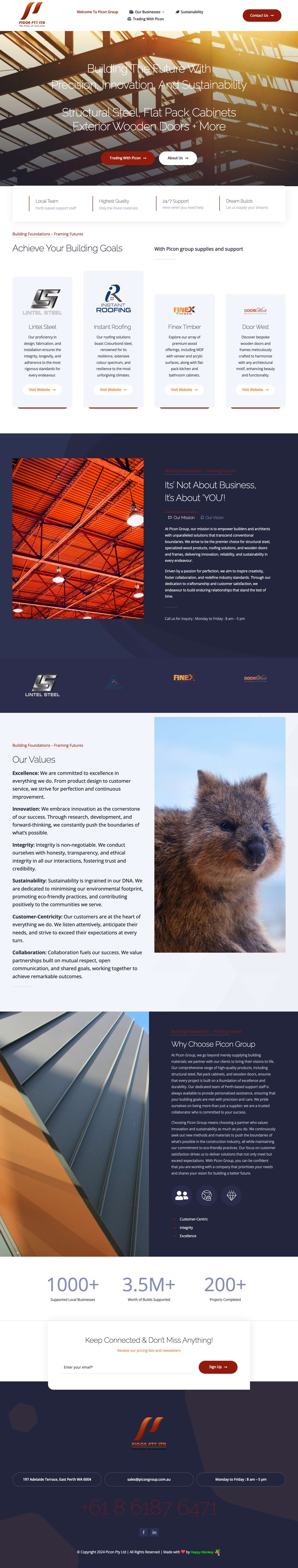 Welcome to Picon Group - Building the Future with Precision, Innovation, and Sustainability - Picon Group - Full Screenshot