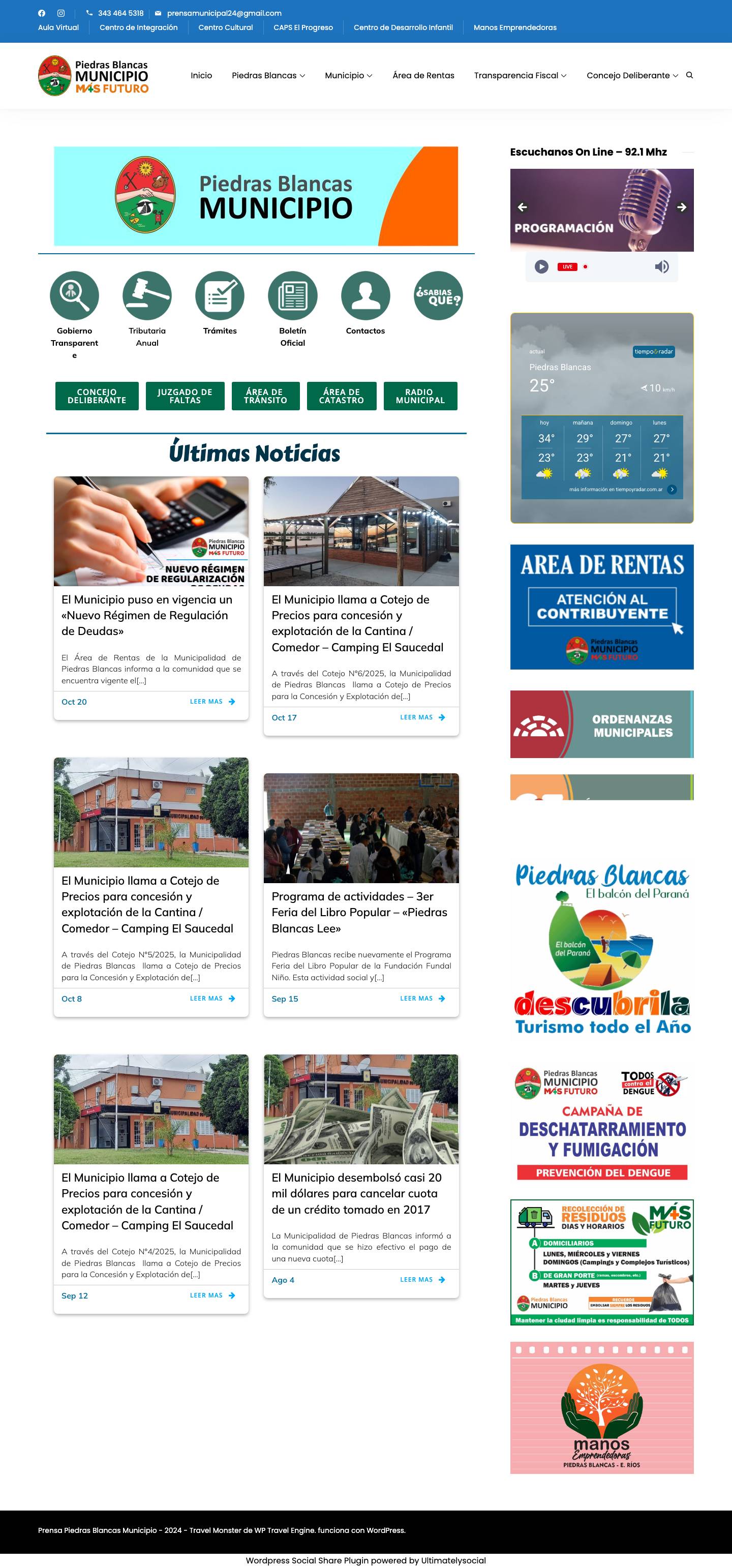 MUNICIPALIDAD DE PIEDRAS BLANCAS – Más Futuro - Full Screenshot