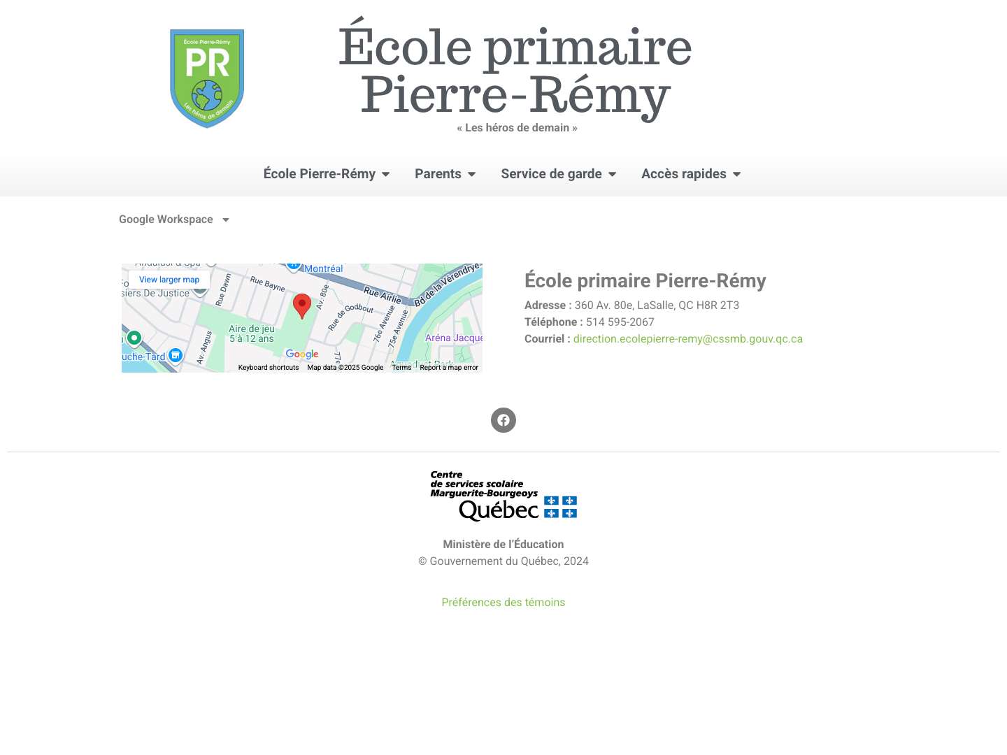 Accueil - École primaire Pierre-Rémy - Full Screenshot