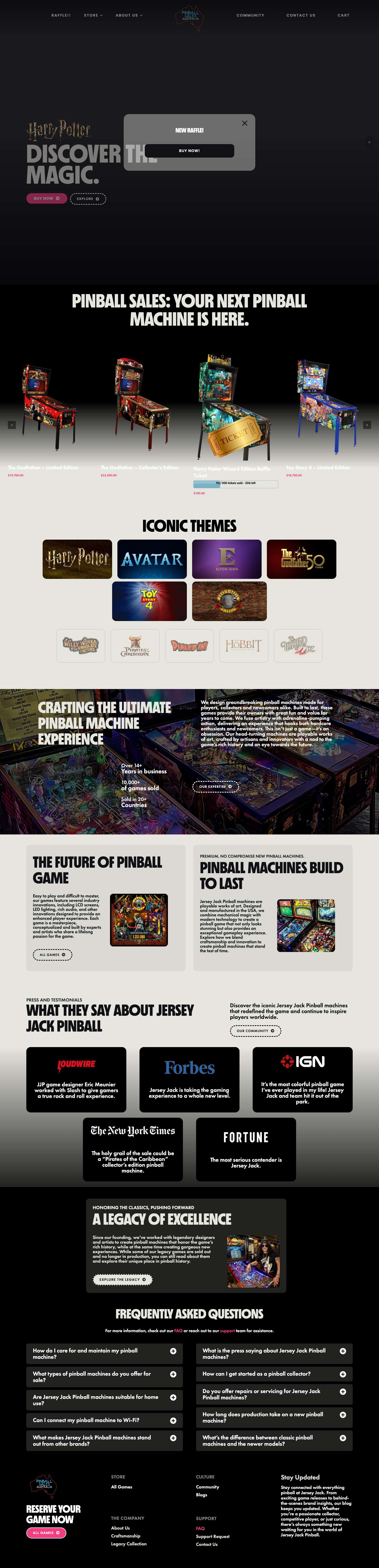 Pinball Sales Australia - - Full Screenshot