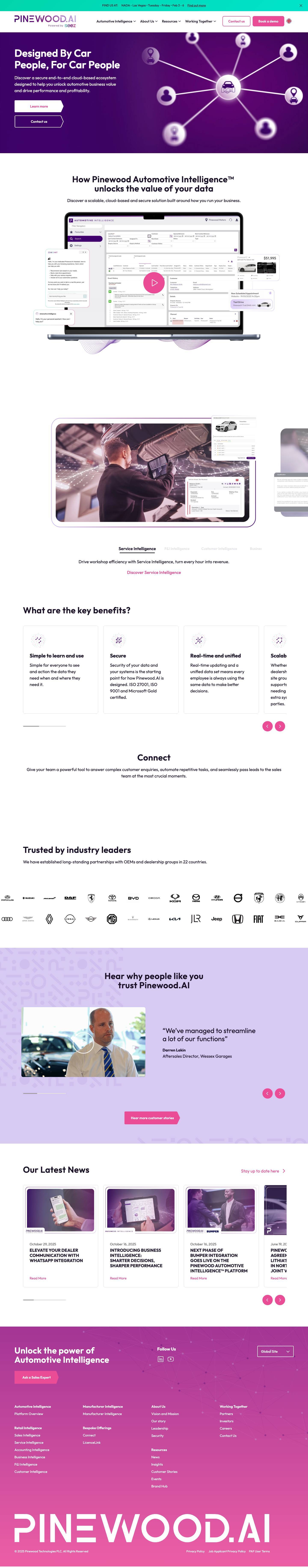 Pinewood.AI | Designed By Car People, For Car People - Full Screenshot