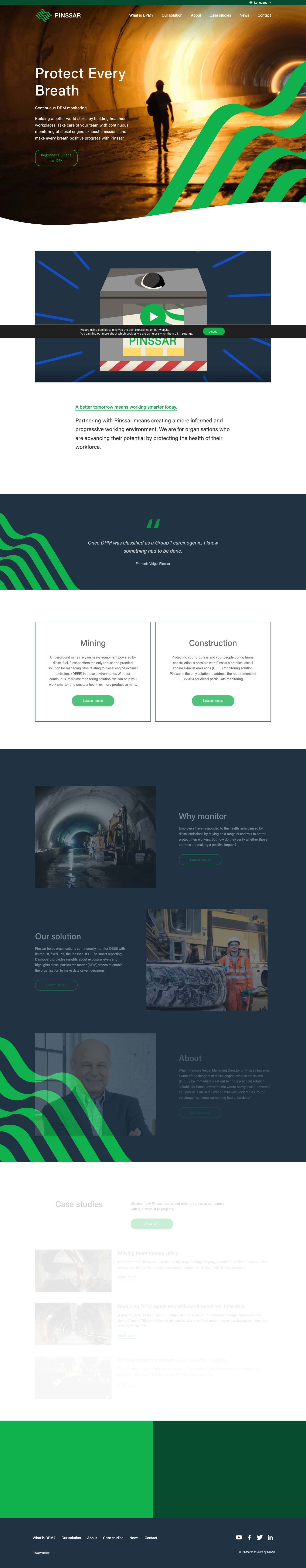 DEEE monitoring - diesel engine exhaust emissions monitoring | Pinssar - Full Screenshot