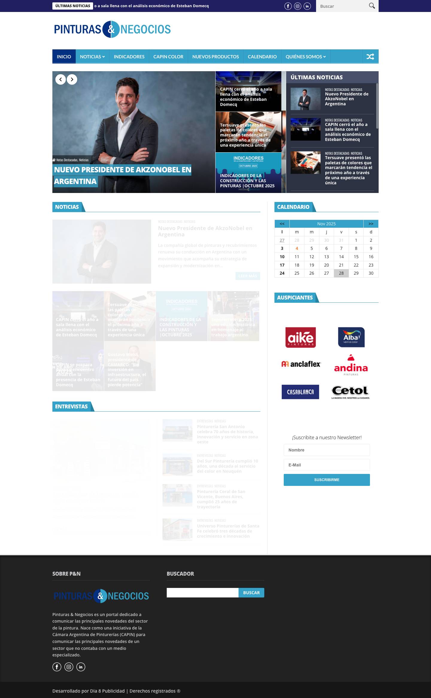 Novedades del sector de la industria de las pinturas - Full Screenshot