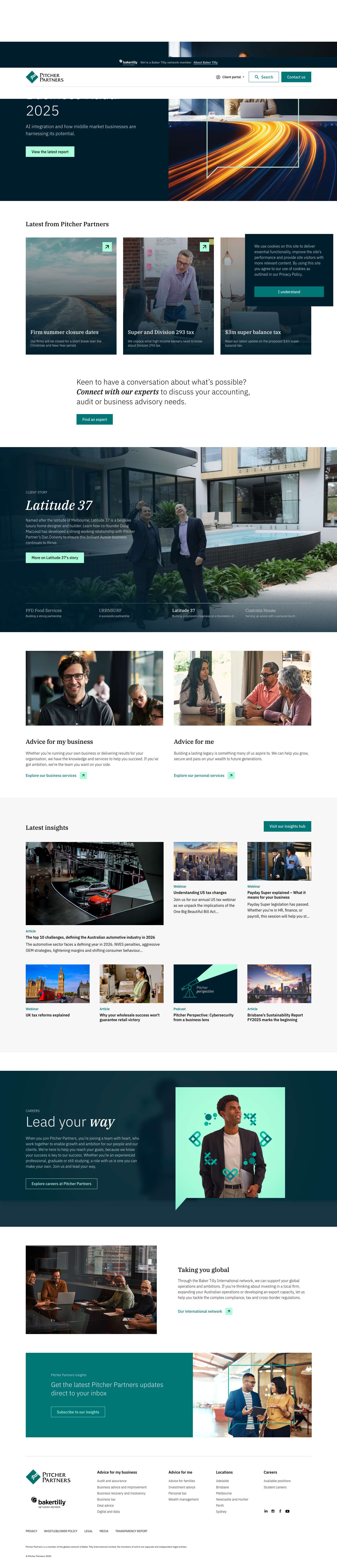 Home - Pitcher Partners - Full Screenshot