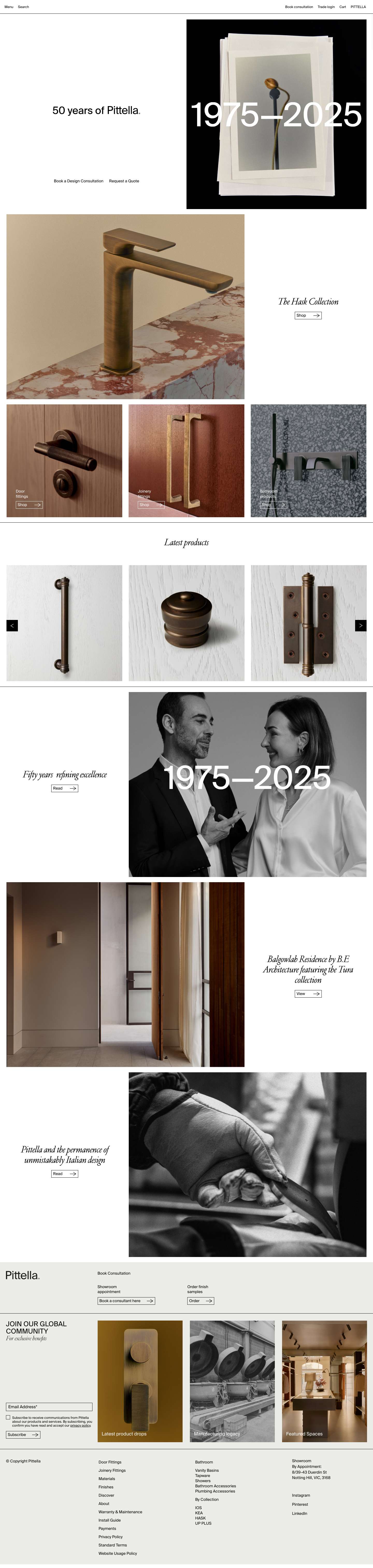 Italian Designed Architectural Products - Full Screenshot